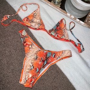 Snake print bikini